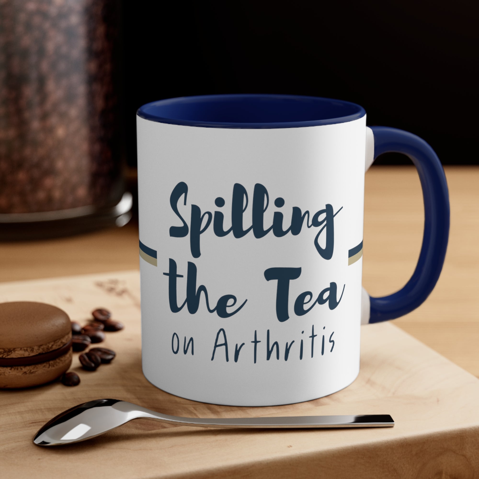 "Spilling the Tea on Arthritis" 11 oz. Two-Tone Mug