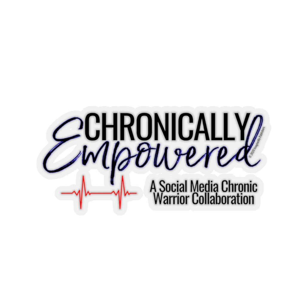 Black/Blue Chronically Empowered Sticker - ImagineWe Publishers