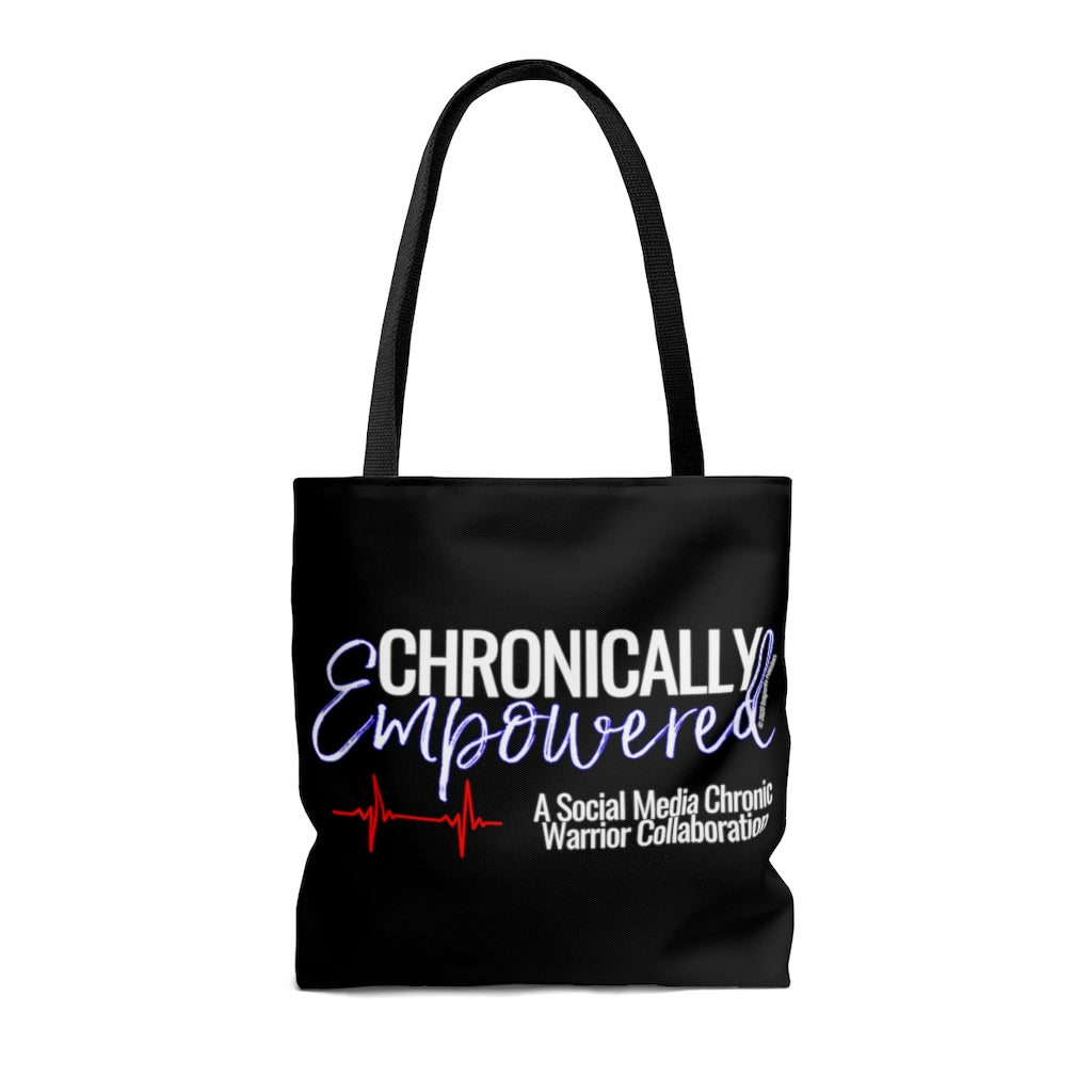 Chronically Empowered Tote Bag Black/Blue - ImagineWe Publishers