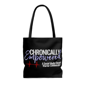 Chronically Empowered Tote Bag Black/Blue - ImagineWe Publishers