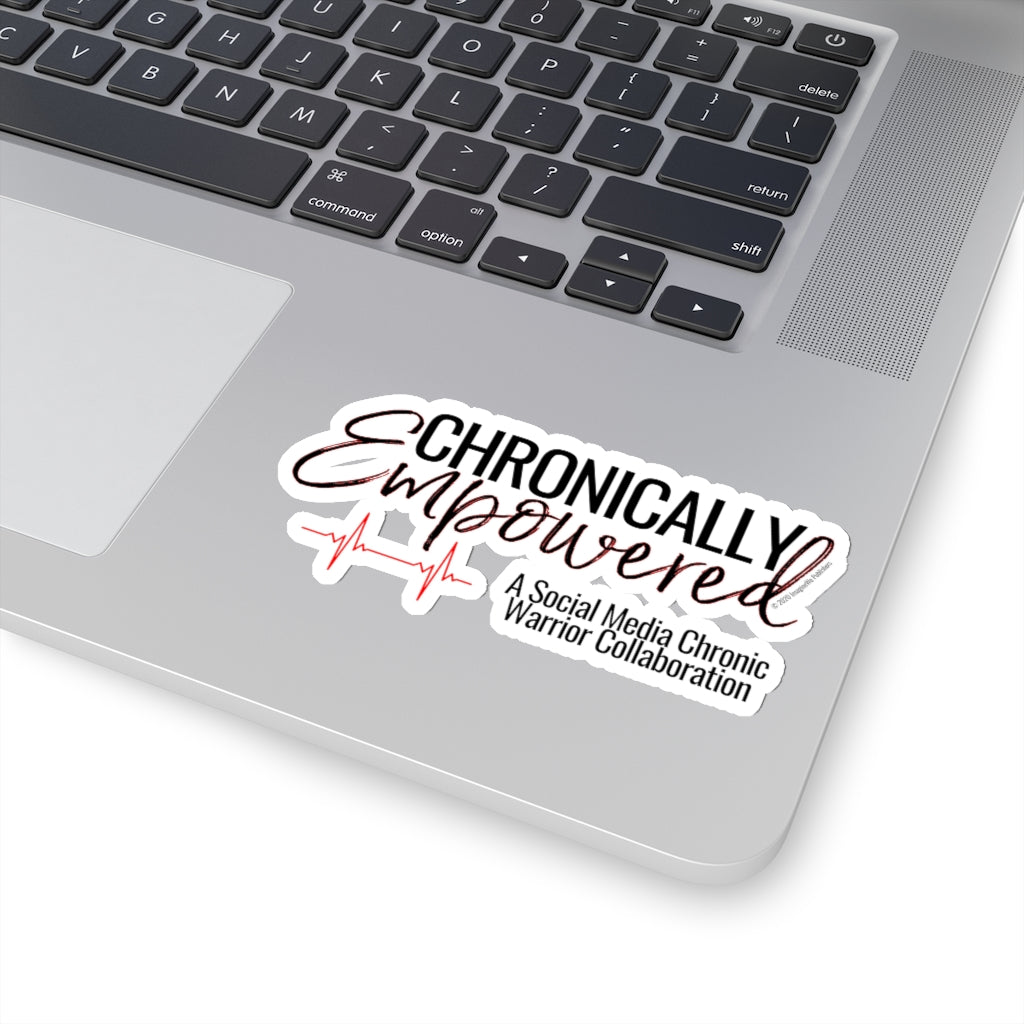 Black/Red Chronically Empowered Sticker - ImagineWe Publishers