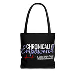 Chronically Empowered Tote Bag Black/Blue - ImagineWe Publishers