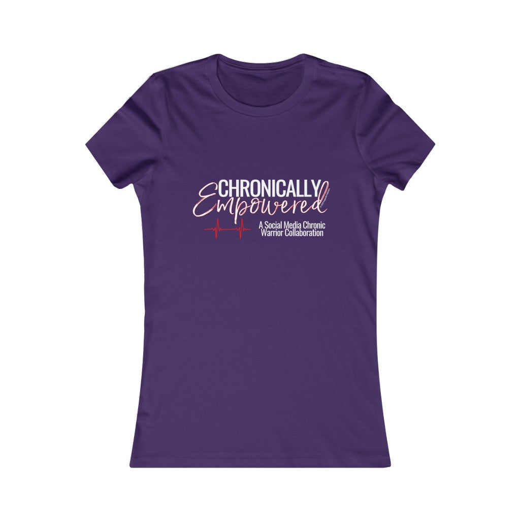 Chronically Empowered Fitted T-shirt (Red Outline) - ImagineWe Publishers