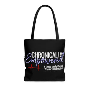 Chronically Empowered Tote Bag Black/Blue - ImagineWe Publishers