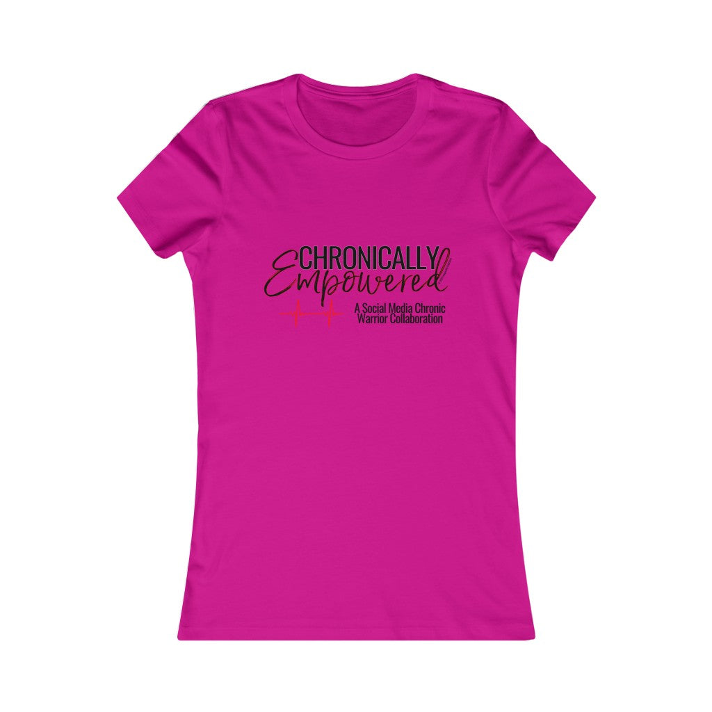 Chronically Empowered Fitted T-shirt (Red Outline) - ImagineWe Publishers