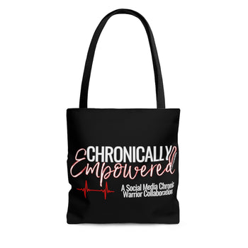Chronically Empowered Tote Bag Black/Red - ImagineWe Publishers