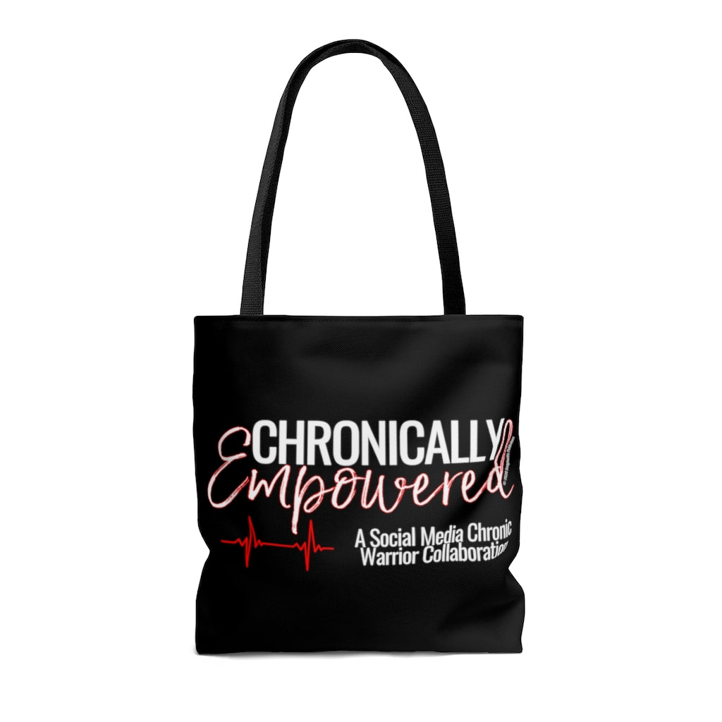 Chronically Empowered Tote Bag Black/Red - ImagineWe Publishers