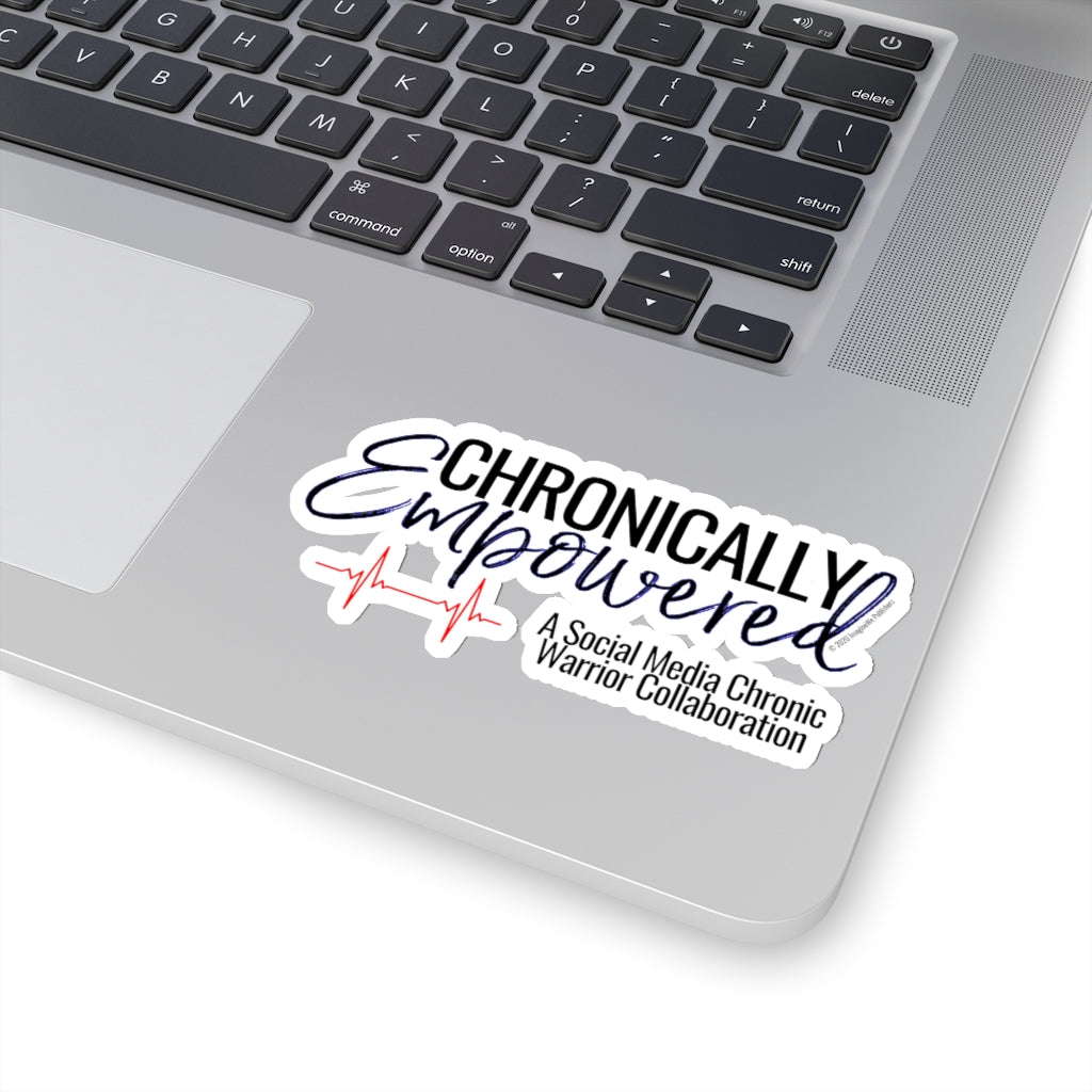 Black/Blue Chronically Empowered Sticker - ImagineWe Publishers