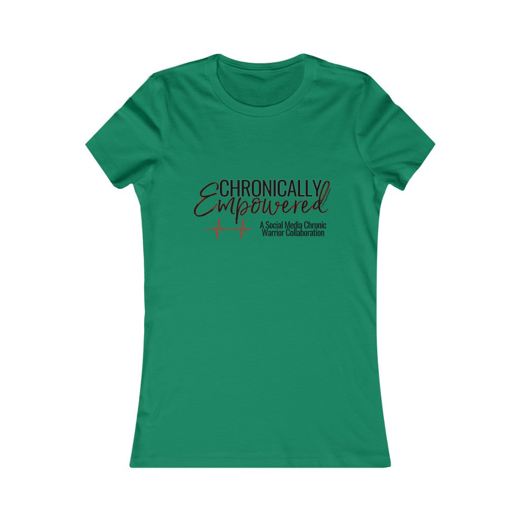 Chronically Empowered Fitted T-shirt (Red Outline) - ImagineWe Publishers