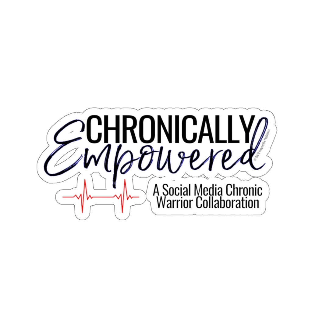 Black/Blue Chronically Empowered Sticker - ImagineWe Publishers